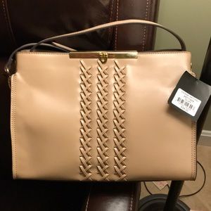 NANETTE LEPORE SIENNA SATCHEL/CROSSBODY TAUPE NWT